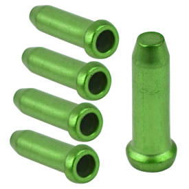 Końcówki linki Accent 2,3 mm aluminiowe 5 sztuk zielone