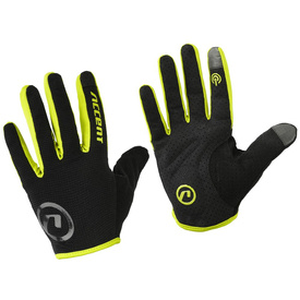 Rękawiczki z długimi palcami Accent Hero czarno - żółte M