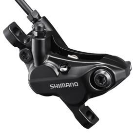 Zacisk hamulca tarczowego Shimano BR-MT520 4-tłoczkowy, okładziny żywiczne D03S, czarny