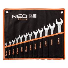 Zestaw kluczy Neo Tools, płasko-oczkowe, 6-22 mm, 12 szt.