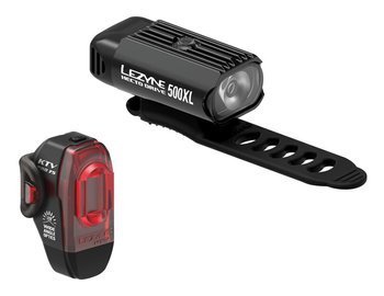 Zestaw lampek LED Lezyne Hecto Drive 500XL, 500 lm, Ktv Pro Drive, 75 lm USB