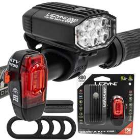 Zestaw lampek Lezyne, Micro Drive 800+, KTV Drive+, 800 lm/150 lm