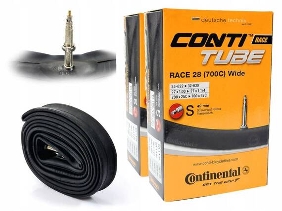 2 Dętki Continental Race Wide 28'" x 1,0" - 1,25" wentyl presta