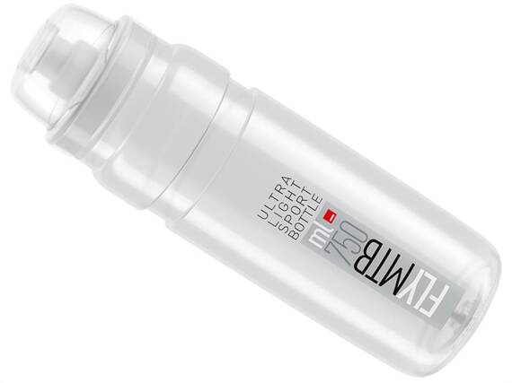 Bidon Elite FLY MTB biały-przeźroczysty, szara grafika, 750 ml

