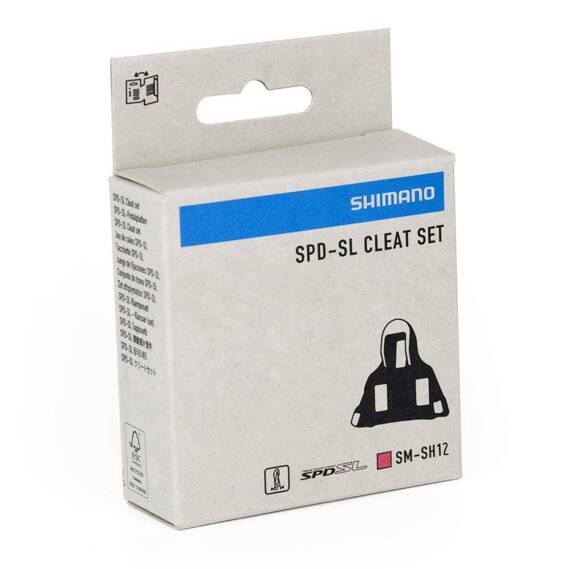 Bloki pedałów Shimano SPD SL SM-SH12 niebieskie 2 stopnie luzu 
