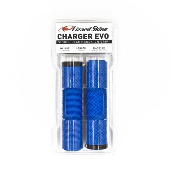 Chwyty Lizard Skins Charger Evo Lock-On 32x136 mm, niebieski