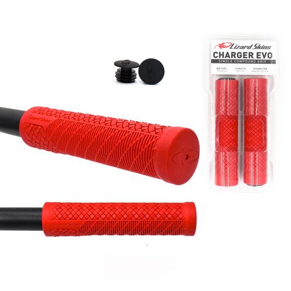 Chwyty Lizardskins Charger Evo SC 32x140 mm, czerwone