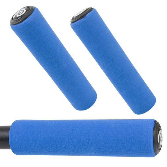 Chwyty rowerowe Bike Ribbon EVA Grip 130 mm niebieskie 
