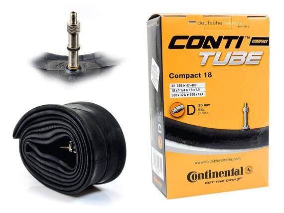 Dętka Continental Compact 17/18'' x 1.25'' - 1.9'' wentyl dunlop 26 mm
