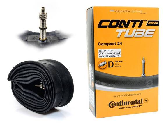 Dętka Continental Compact 24'' x 1.25'' - 1.75'' wentyl dunlop 40 mm