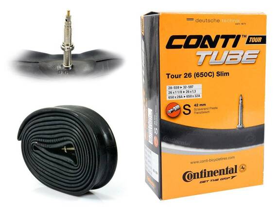 Dętka Continental Tour Slim 26" oraz 27.5" x 1 1/8'' - 1.3'' wentyl presta 42 mm