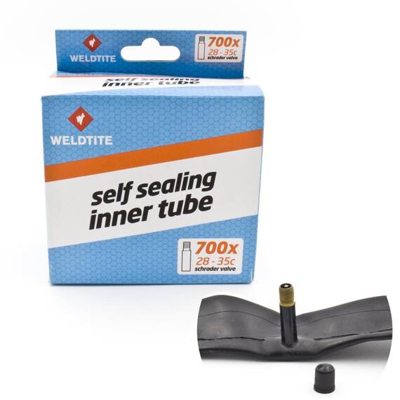 Dętka z uszczelniaczem Weldtite Self Sealing 28" (700 x 28-35c), Schrader (samochodowy)