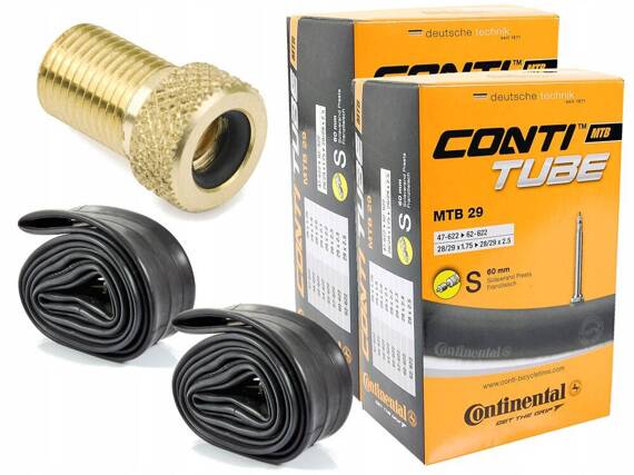 Dętki Continental 29 x 1,75 - 2,5 presta 2 sztuki + ADAPTER