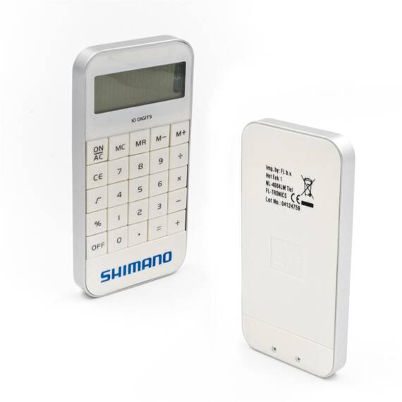 Kalkulator z logo Shimano 12 cm x 6 cm