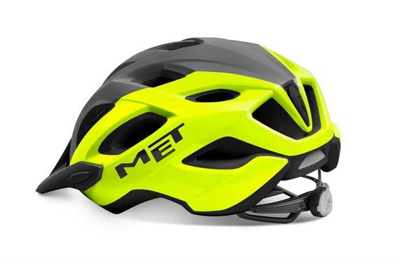Kask rowerowy marki MET Crossover żółto-szary XL (60-64 cm)