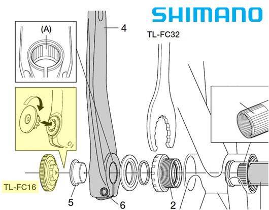 Klucz Shimano TL-FC16 do montażu korb Hollowtech II