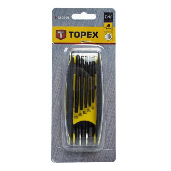 Klucze Topex Torx T9-T40, zestaw 8 szt.