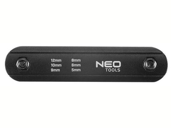 Klucze nasadowe sześciokątne Neo Tools, scyzoryk