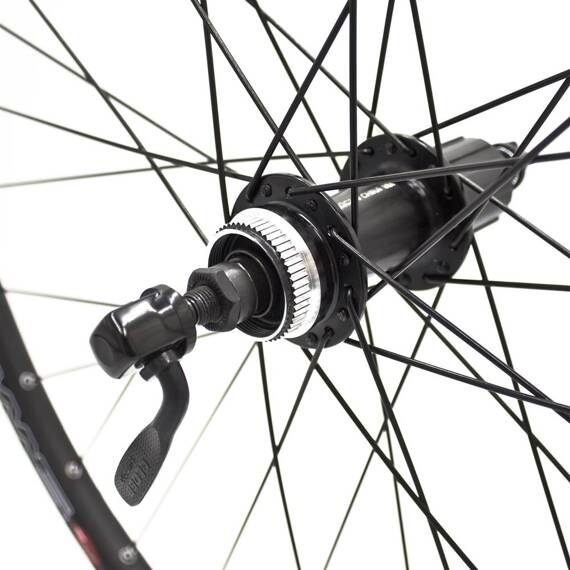 Koło tył MTB 27,5" Stars, FH-QC300, SLE czarne, pod tarcze Center Lock, 32 szprychy