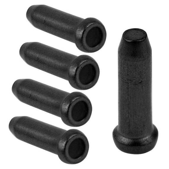 Końcówki linki Accent 2,3 mm aluminiowe 5 sztuk czarne

