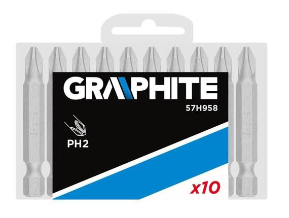 Końcówki wkrętakowe Graphite PH2 x 50 mm, 10 szt