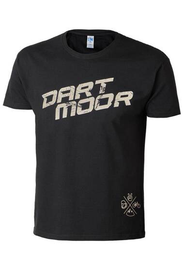 Koszulka bawełniana Dartmoor krótki rękaw, czarna, M