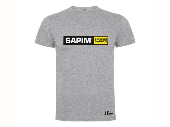 Koszulka z logo Sapim, szara, rozmiar L