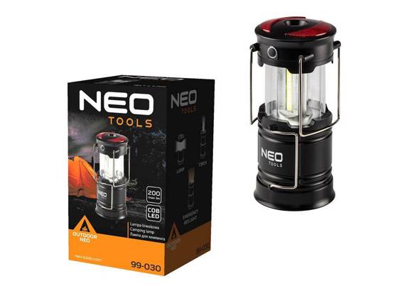 Lampa biwakowa Neo Tools, bateryjna 3xAA, 3W, COB LED, 200 lm