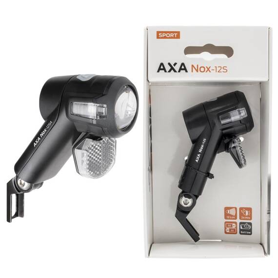 Lampka przednia Axa Nox Sport 12S, bateryjna, on/off, czarna