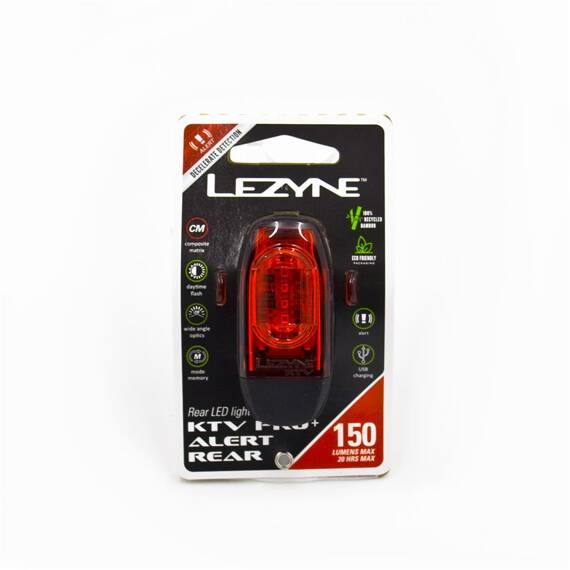 Lampka tylna Lezyne KTV Drive Pro+ Alert, 150 Lumenów, USB Fast Charging
