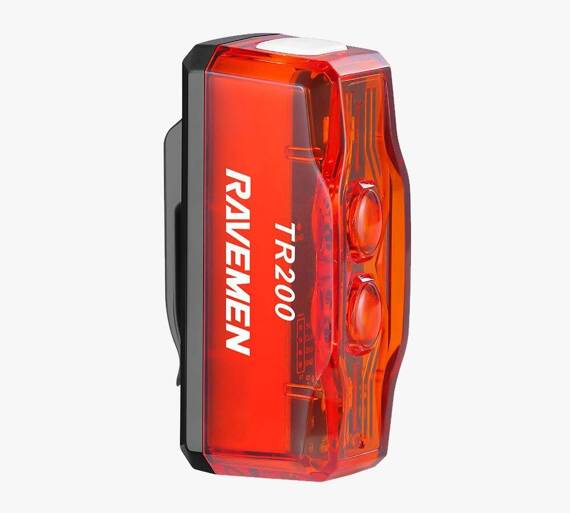 Lampka tylna Ravemen TR200, 200 lumenów, czujnik hamowania, auto on/off, USB-C