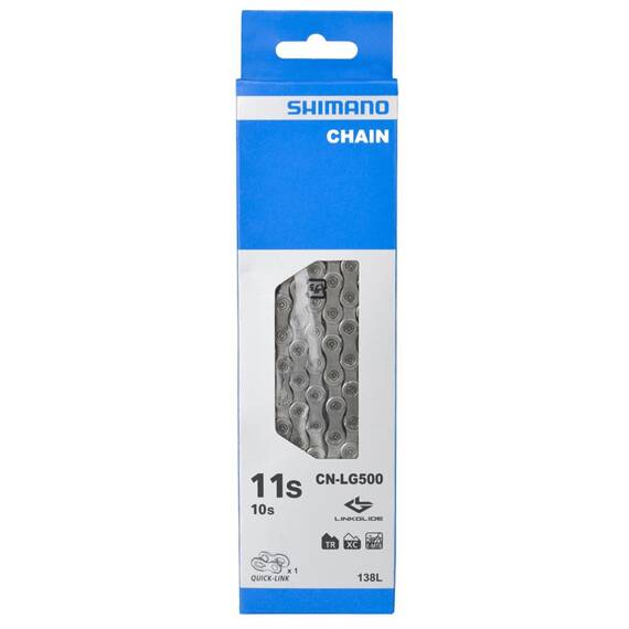 Łańcuch 10/11-rzędowy Shimano CN-LG500 138 ogniw, Quick Link, Linkglide