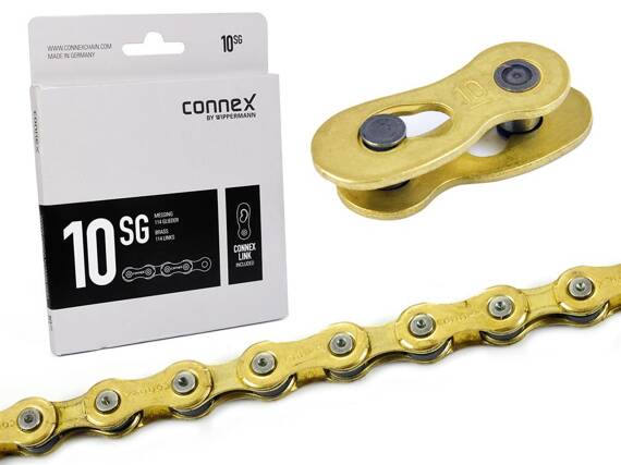 Łańcuch Connex 10SG, 10-rzędowy, 114 ogniw, stal, złoty

