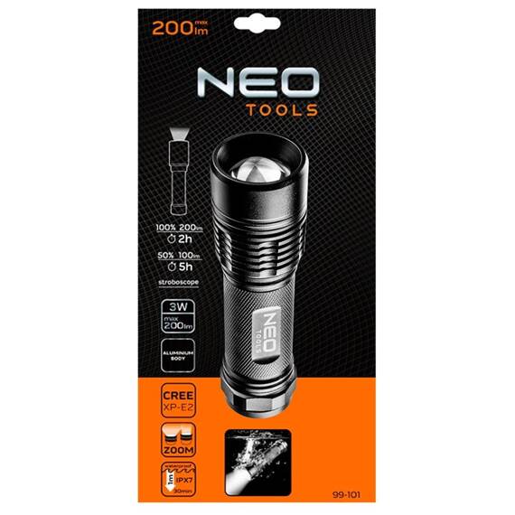 Latarka ręczna Neo Tools 200 lumenów 