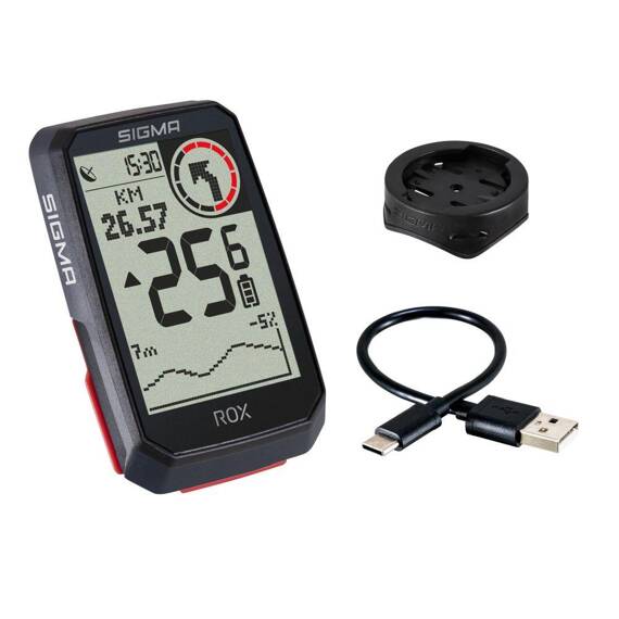Licznik GPS Sigma ROX 4.0, czarny, GPS mount