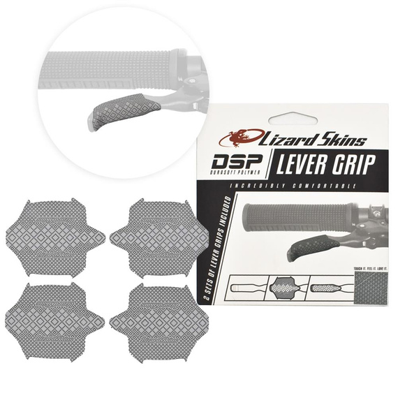 Naklejki na dźwignie hamulcowe Lizard Skins DSP Lever Grip, szare