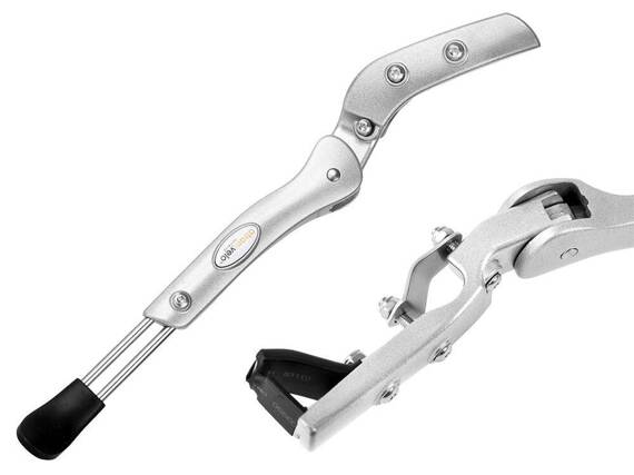 Nóżka, podpórka rowerowa Atranvelo Stylo Uni Rear 24"- 28" regulowana uniwersalna aluminiowa srebrna