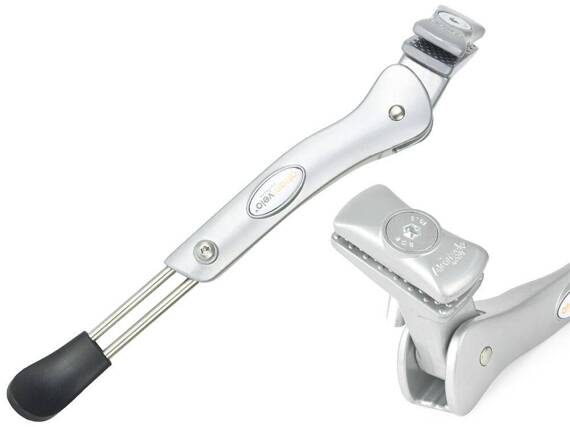 Nóżka, podpórka rowerowa centralna Atranvelo Stylo Adjustable 24"-28" regulowana aluminiowo-stalowa srebrna
