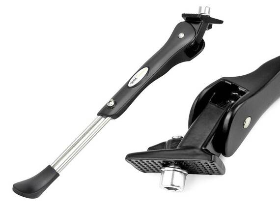 Nóżka, podpórka rowerowa centralna Atranvelo Stylo Adjustable 24"-28"regulowana aluminiowo-stalowa czarna