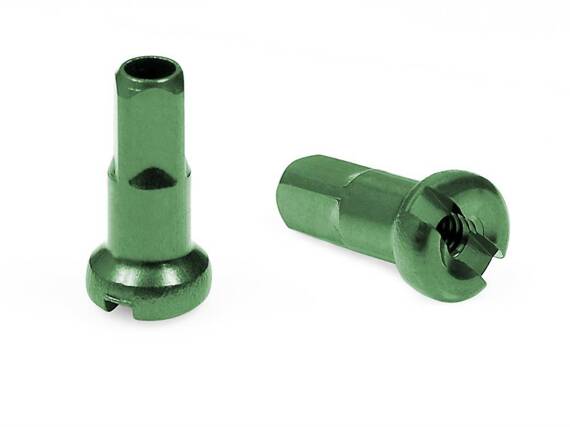 Nypel CnSpoke AN12 12 mm aluminiowy zielony
