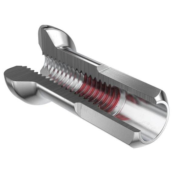 Nyple DT Swiss Pro Lock 12mm, mosiężne, do szprych 2,0 mm, srebrne - opakowanie 100 szt.