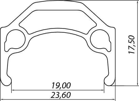 Obręcz Accent Pathfider 26" MTB 32 otwory czarna