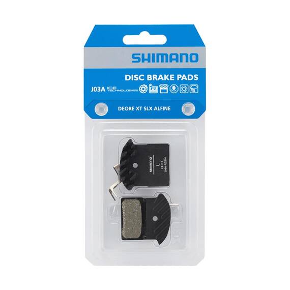 Okładziny żywiczne Shimano J03A do hamulca tarczowego, radiator, XTR/ XT/ SLX/ Alfine