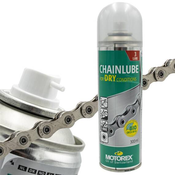 Olej do łańcucha Motorex Chainlube Dry, aerozol 300ml 
