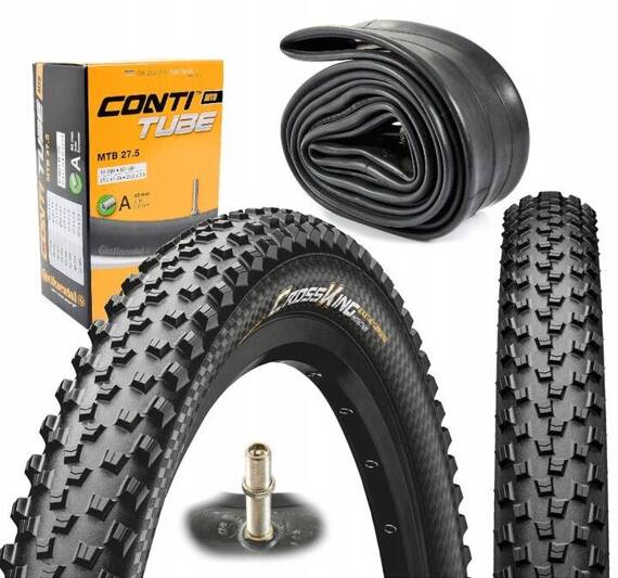 Opona Continental Cross King 27,5" x 2.3" (58-584) +  Dętka Continental MTB 27,5'' x 1,75'' - 2,5'' wentyl auto 40 mm