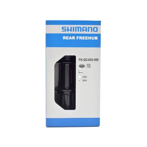 Piasta tylna Shimano Cues FH-QC400-HM, łożyska maszynowe, 8-11 rzędów, Center Lock, 135 mm, QR, 36H
