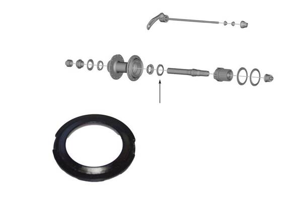 Pierścień Inner Cover do piast Shimano FH-MT500, FH-MT510, FH-MT500-B
