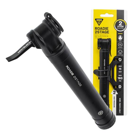 Pompka Topeak Roadie 2STAGE, czarna, HP/HV