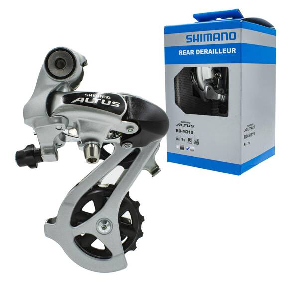 Przerzutka tylna Shimano Altus RD-M310-Smart, 6/7/8-rzędowa, 34T, srebrna