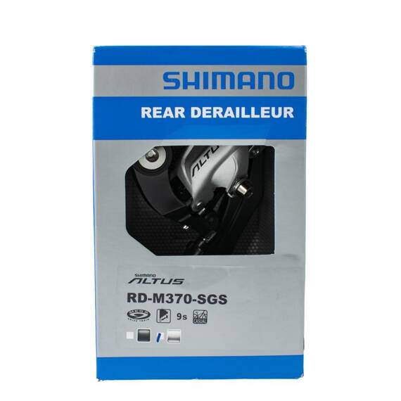 Przerzutka tylna Shimano Altus RD-M370-SGS, 9-rzędowa, 34T, srebrna

